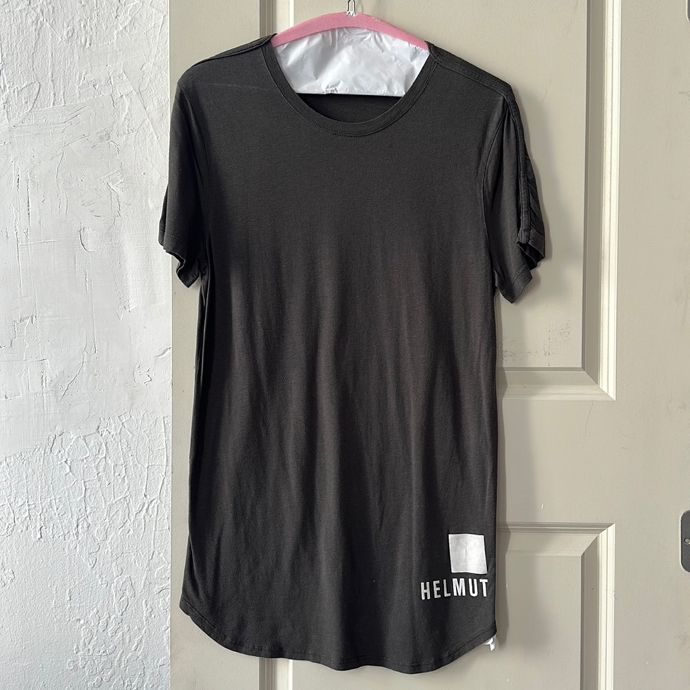 Helmet Lang Green Short Sleeve Shirt